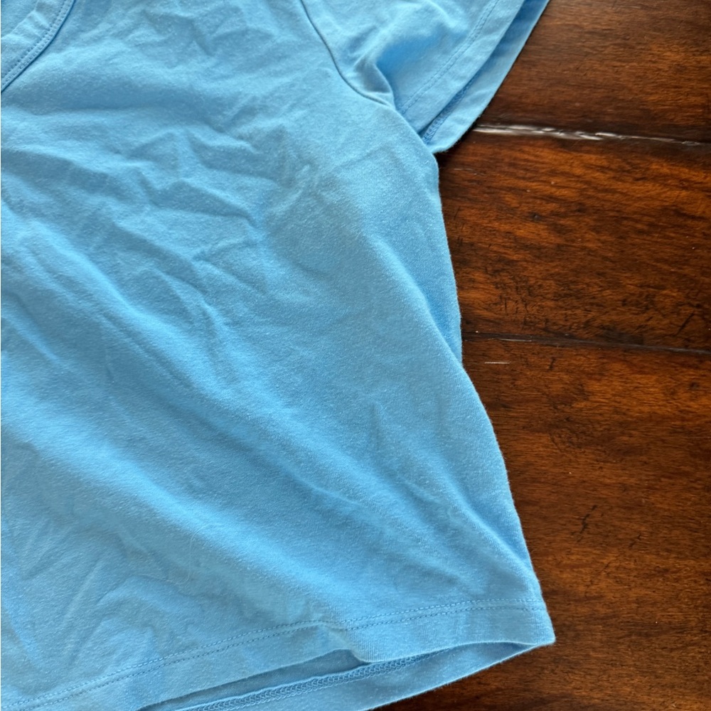 Light Blue V-Neck T-Shirt - Size XXL - Picture 3 of 6